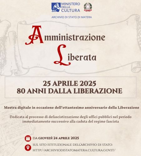 Locandina Amministrazione liberata: 80 anni dalla Liberazione